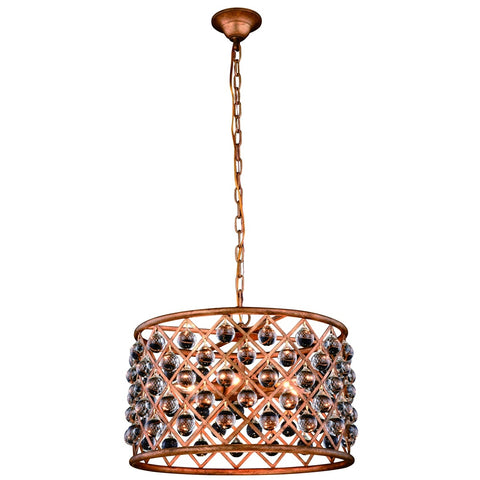 ZC121-1204D20GI/RC - Urban Classic: Madison 6 light Golden Iron Pendant Clear Royal Cut Crystal