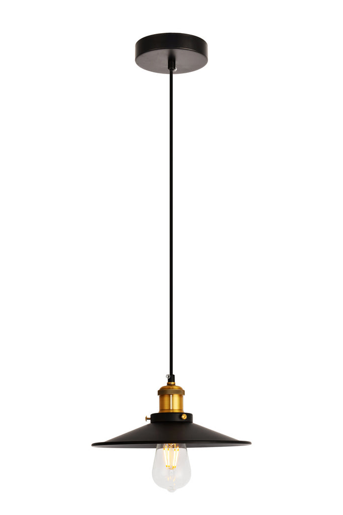 ZC121-LDPD2105 - Living District: Piers Collection Pendant D10.2 H4.5 Lt:1 Black and Brass Finish