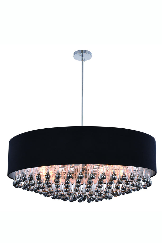 ZC121-2105D35C/RC - Regency Lighting: Metro 9 light Chrome Pendant Silver Shade Royal Cut Crystal