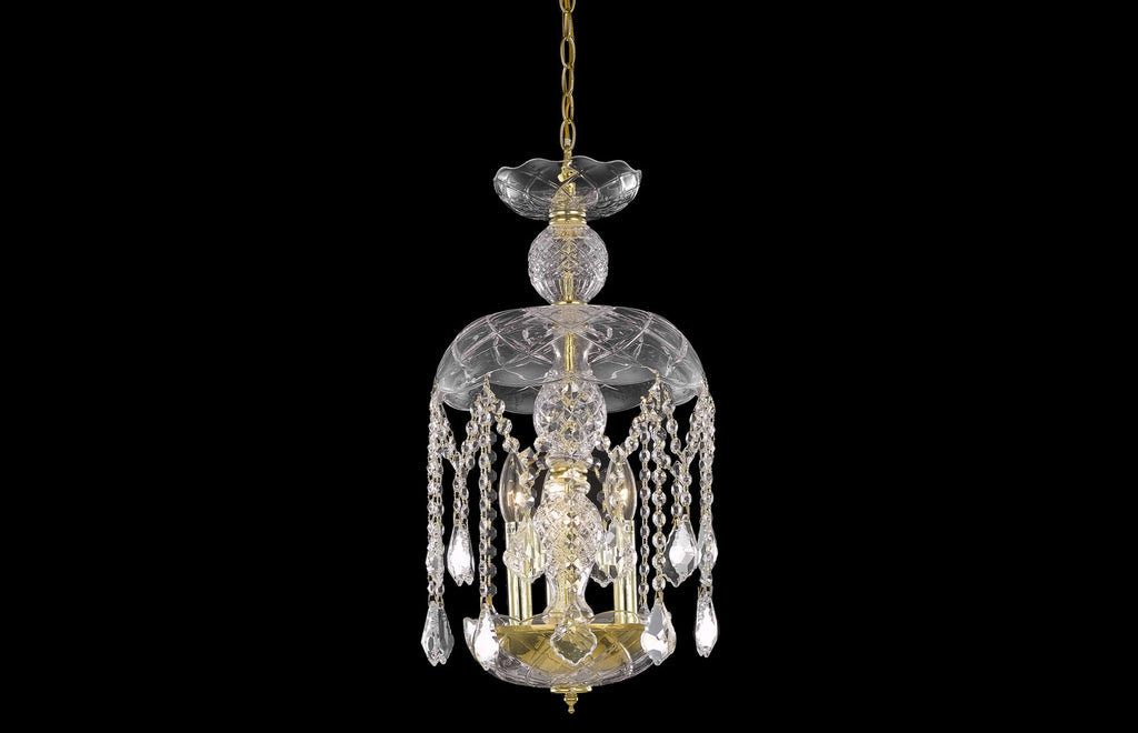 C121-7803D11GT/RC - Regency Lighting: Baroque 3 light Golden Teak Pendant Golden Teak (Smoky) Royal Cut Crystal