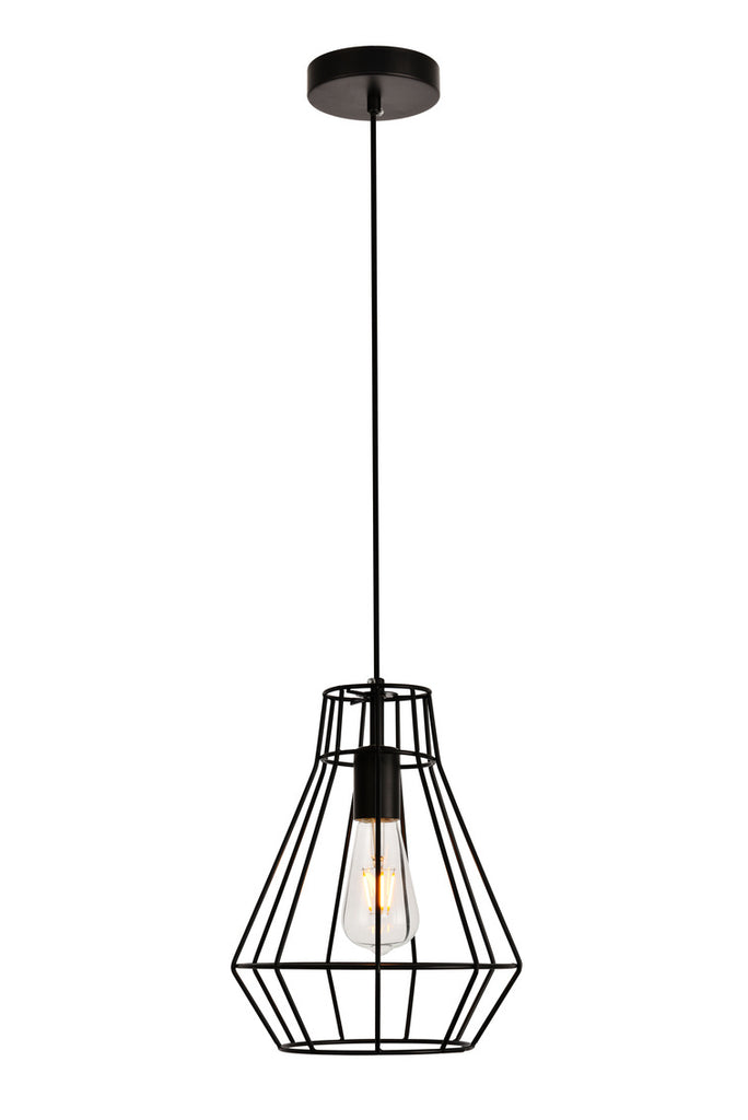 ZC121-LDPD2087 - Living District: Jago Collection Pendant D9.1 H12.3 Lt:1 Black Finish