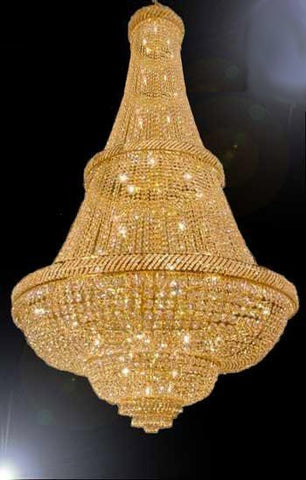 French Empire Crystal Chandelier Lighting H90" x W50" - Perfect for an Entryway or Foyer - A93-C9/CG/448/48