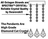 Swarovski Crystal Trimmed Chandelier Chandelier Lighting Dressed W/ Swarovski Crystal H30" X W24" - J10-CS/26054/9Sw